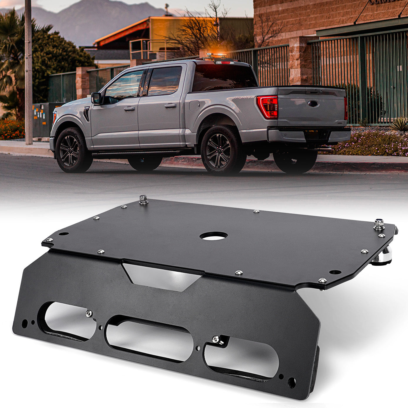 Xprite Pickup Truck Drill Free Light Bar Cab Mount F150, F250 - F