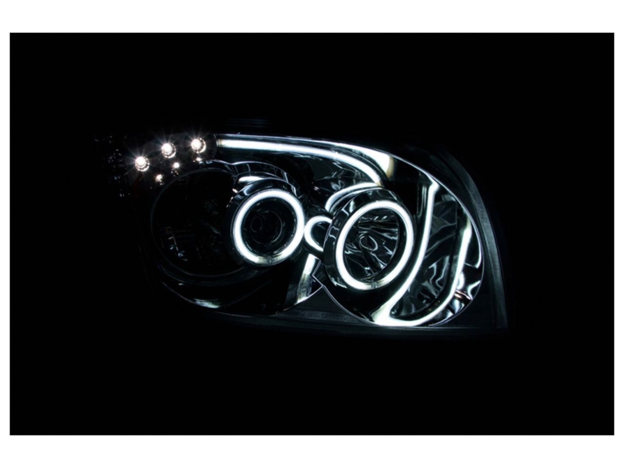 Anzo 2007-2012 Dodge Caliber Projector Headlights w/ Halo Chrome (CCFL