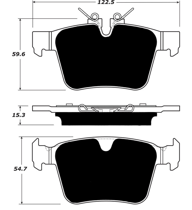 Porterfield Brake Pads for 2016 JAGUAR XE 17"