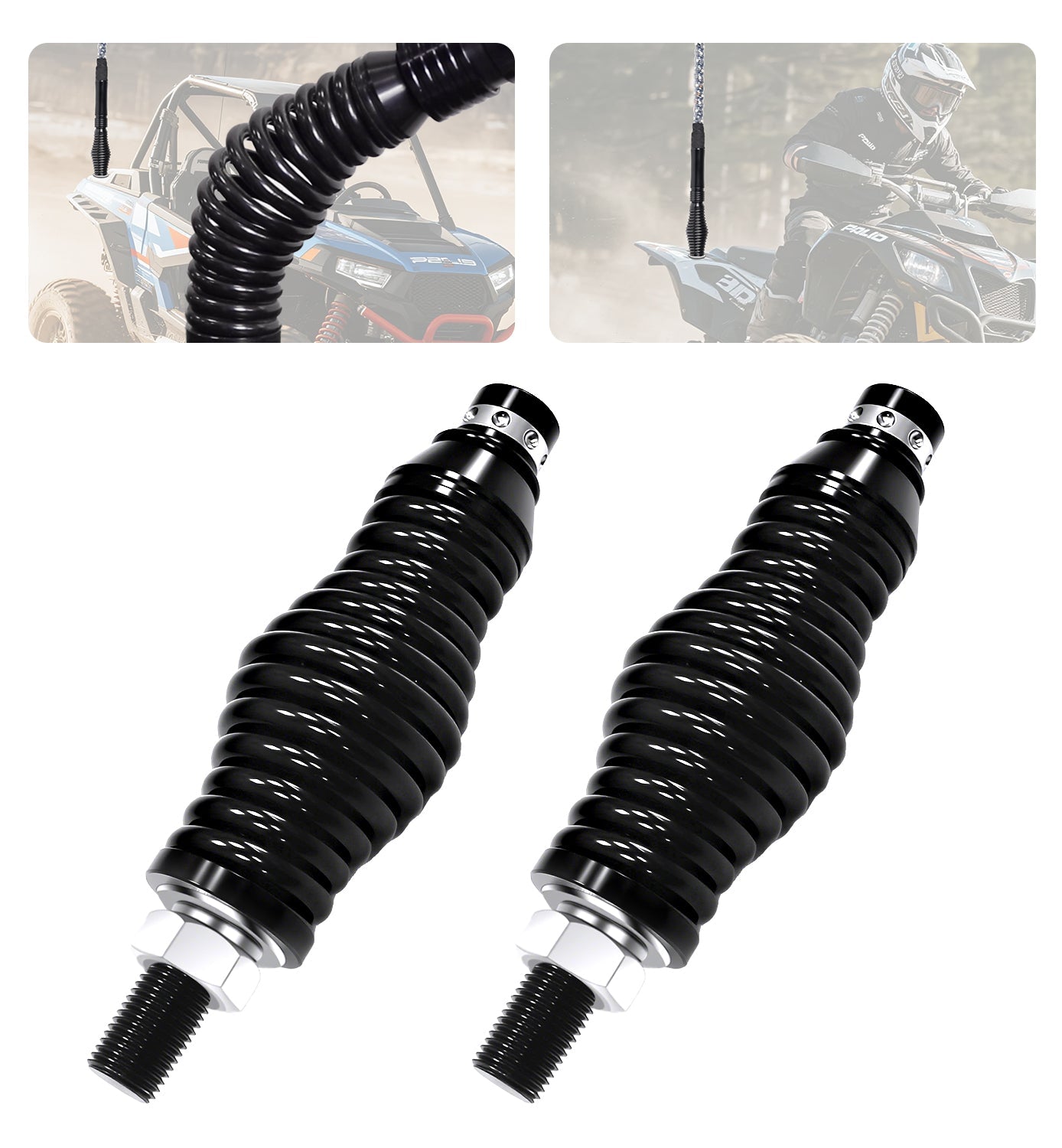 Xprite 2PCS LED Whip Light Spring Mount - Quick Release Heavy-Duty, UT
