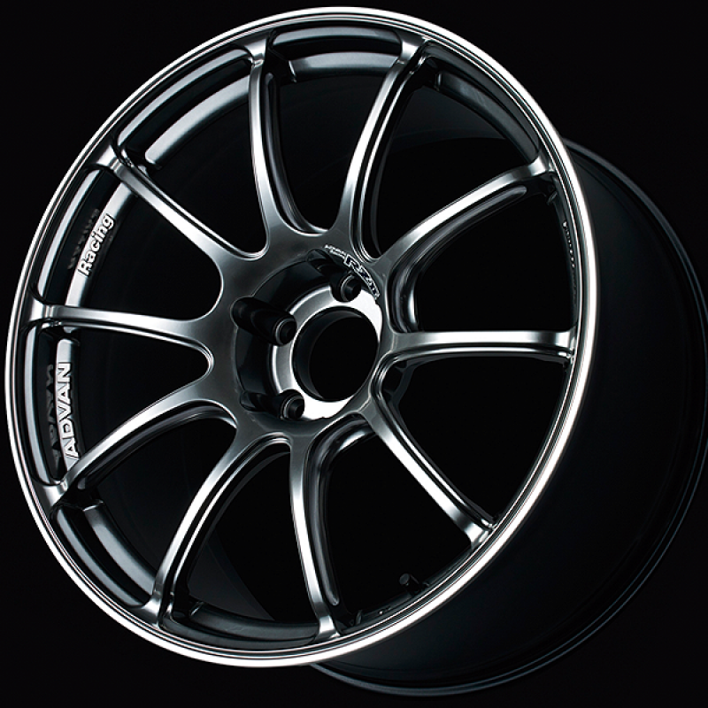 Advan RZII 18x7.0 / +42 Offset / 4x100 / 63mm Bore / Racing Hyper Black and Ring YAZ8E42AHB
