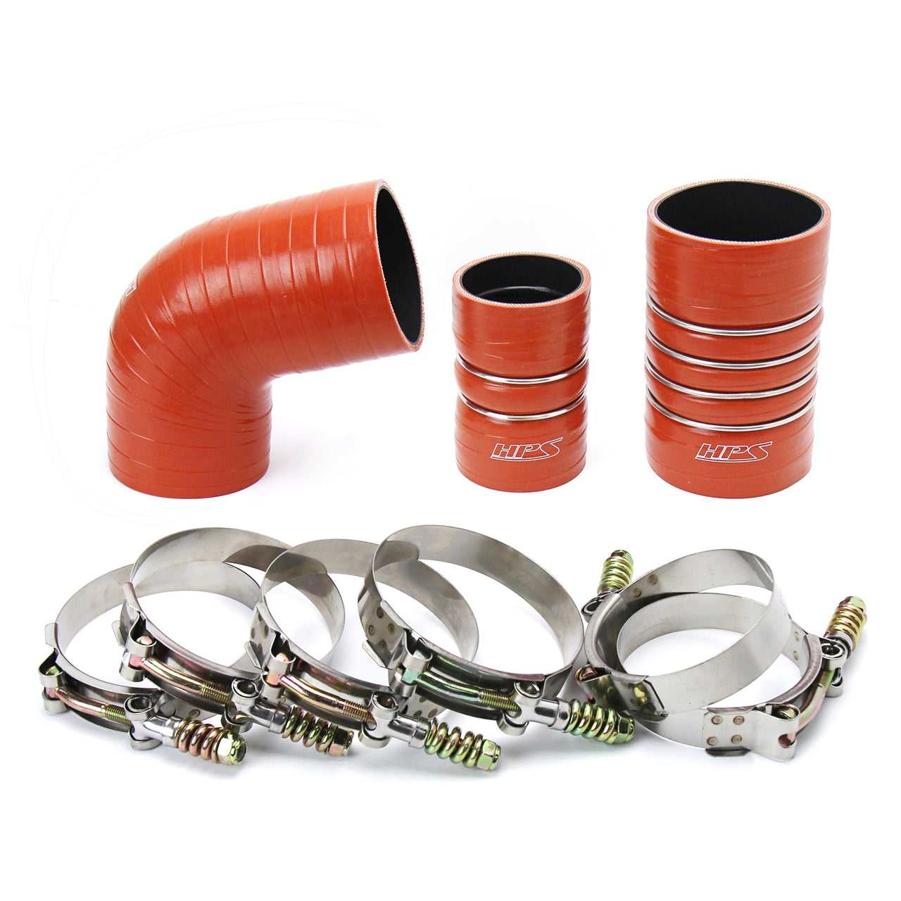 HPS Performance Products HPS High Temp Aramid Reinforced Silicone Intercooler Hose Boots Kit GMC 2006-2010 Sierra 3500 6.6L Duramax Diesel