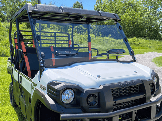 Spike Kawasaki Mule Pro-FXR Full Scratch Resistant Windshield W/Dual Vents