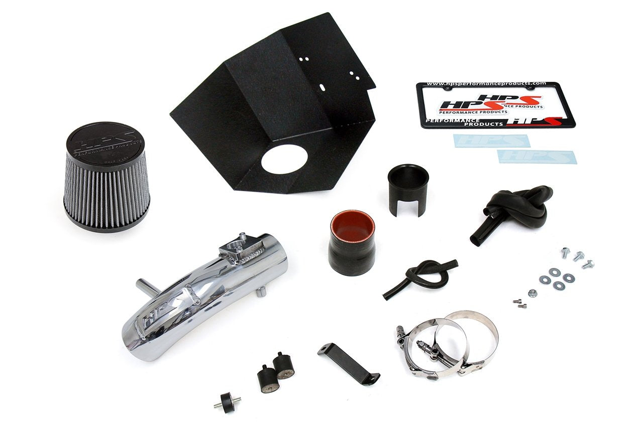 HPS Shortram Air Intake Kit 2016 Scion iM 1.8L, Includes Heat Shield, Polish