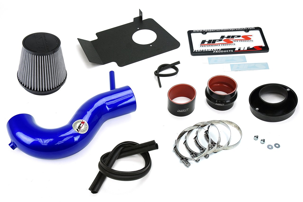 HPS Shortram Air Intake Kit 2006-2010 Dodge Charger 5.7L V8, Includes Heat Shield, Blue
