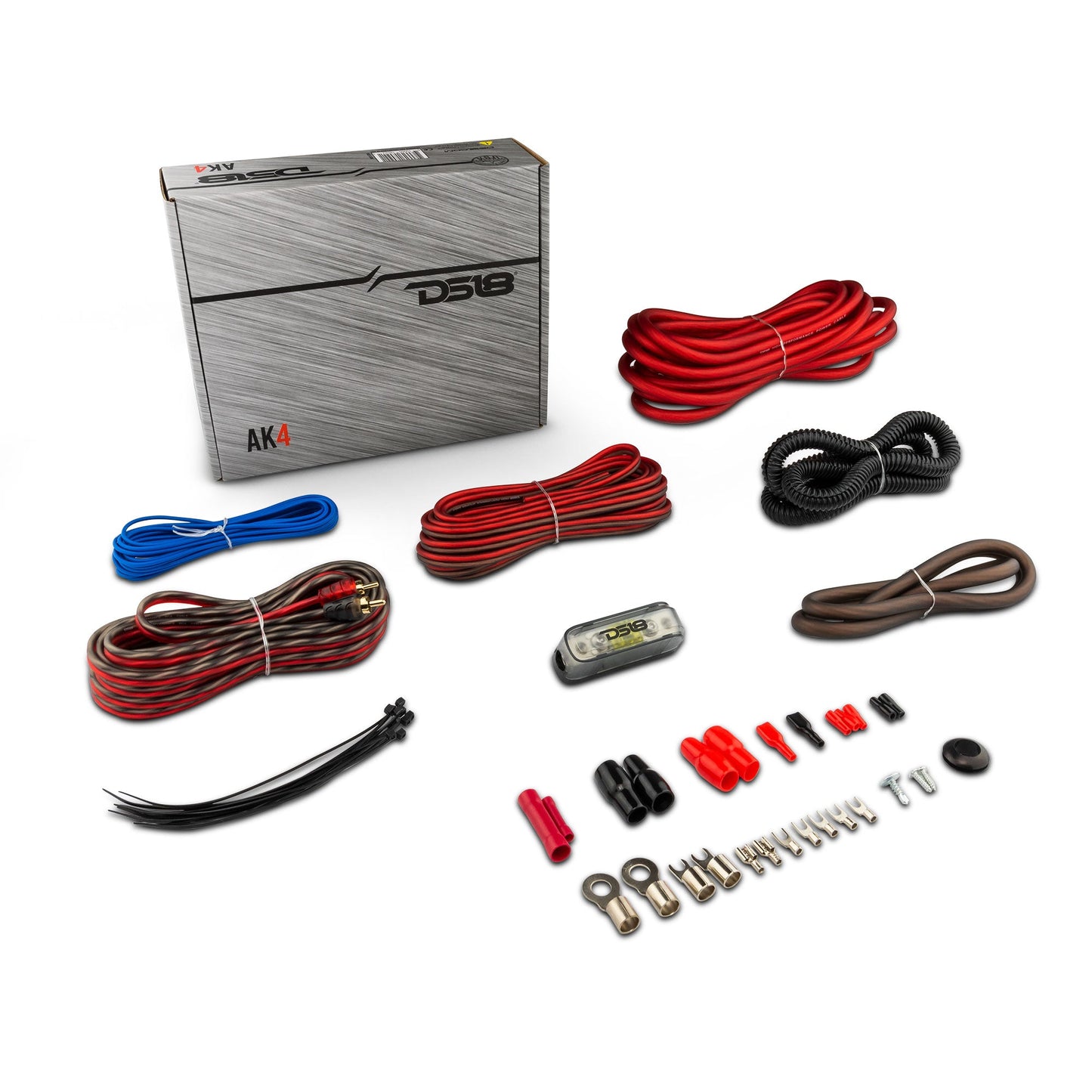 Pro Audio Speaker Bundle: 6.5" Midrange Speakers with OEM Speaker Adapters, Amplifier, and Wiring Kit
