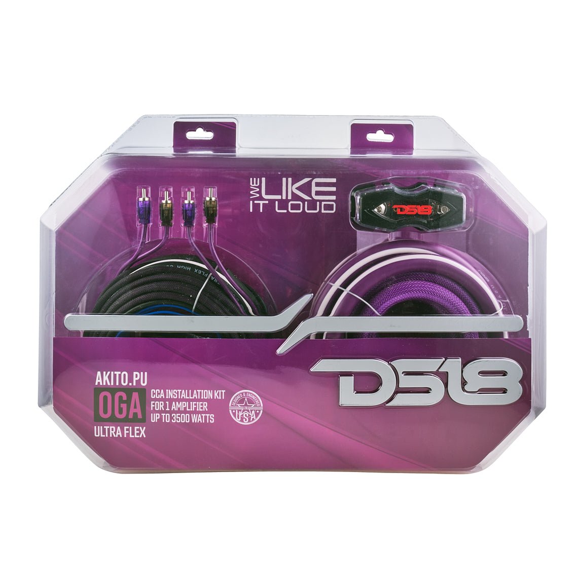 0-GA Amplifier Installation Wiring Kit - Purple