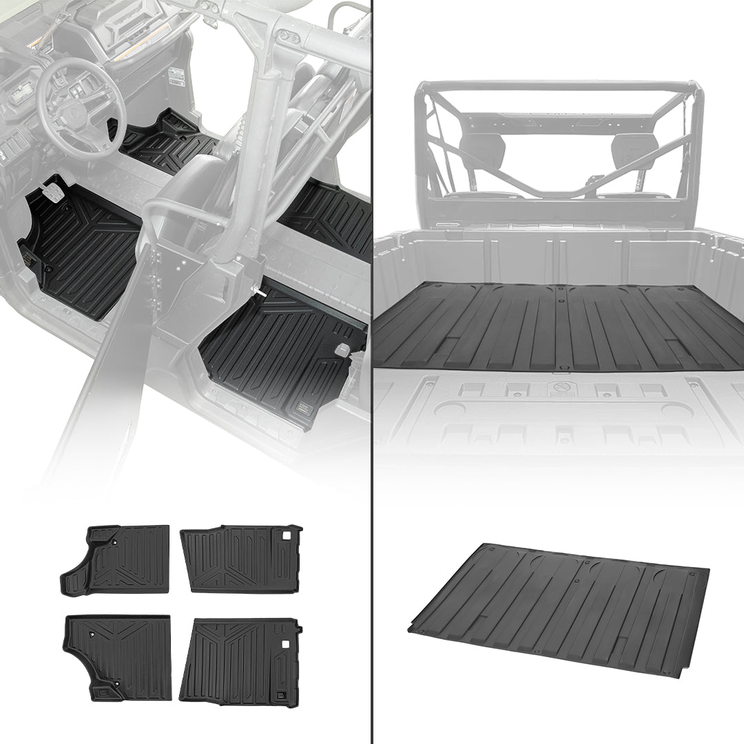 Kemimoto TPE Floor Mats & Bed Liner 4-Seater Defender HD7|8|9|1