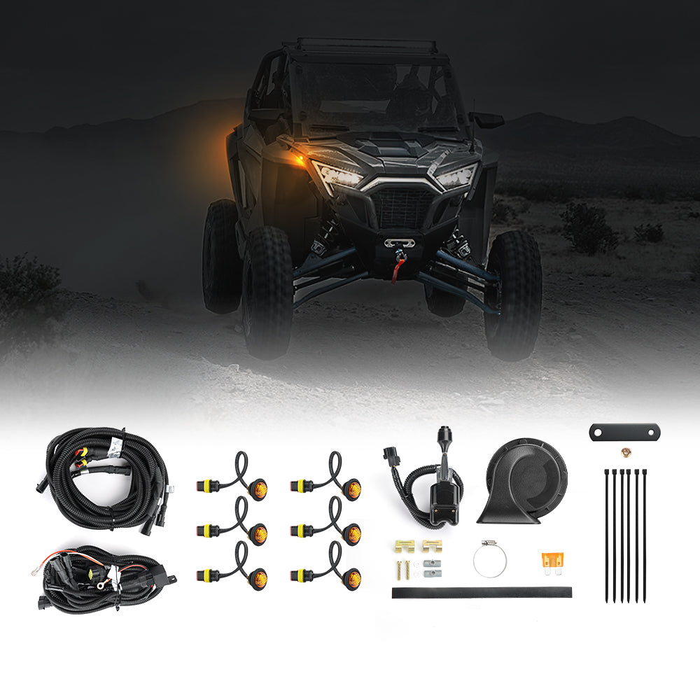 Kemimoto Universial UTV Turn Signal Kit & 105D Horn Polaris, , P