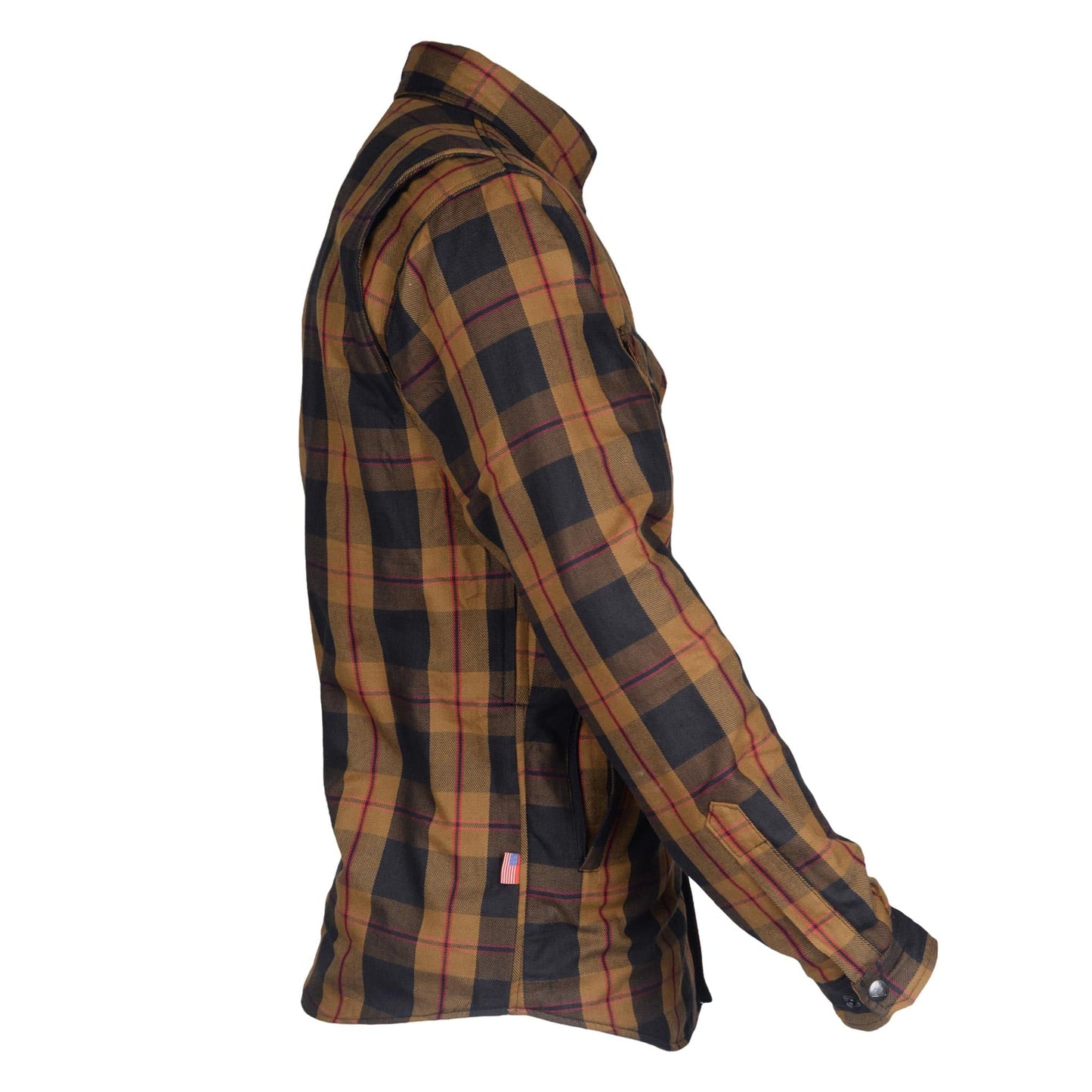 Protective Flannel Shirt - Brown Black Red