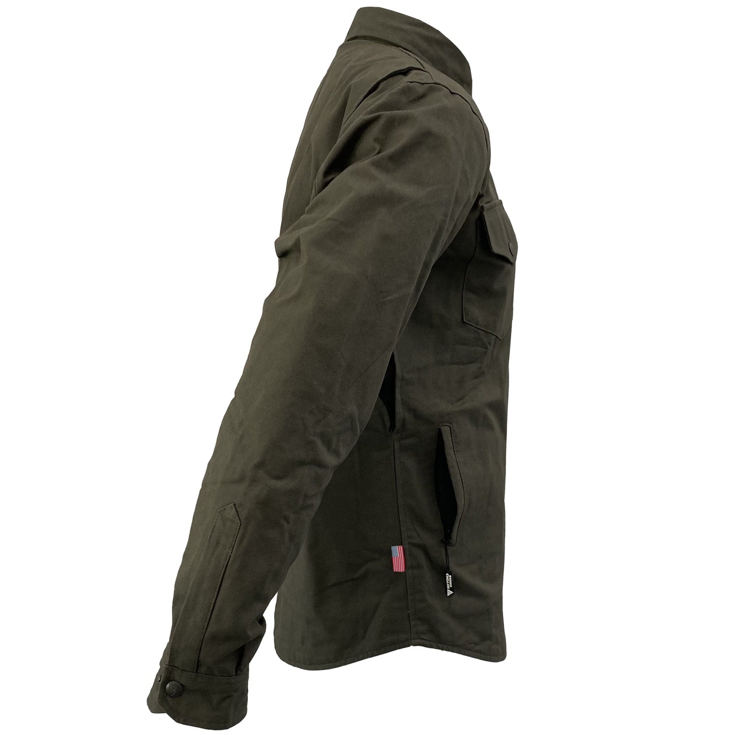 Protective Canvas Jacket for Men - Army Green