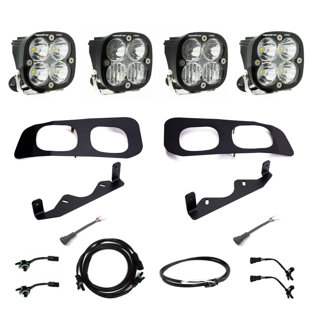 Baja Designs 2023+ Ford F-250/350 Super Duty Squadron Pro Dual Fog Pocket Light Kit w/ Upfitter 448256UP