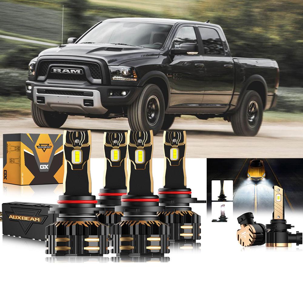 For 2015 Ram 1500 (with projector-type headlights) 9005 9012 LED Headlight Bulbs Bundle