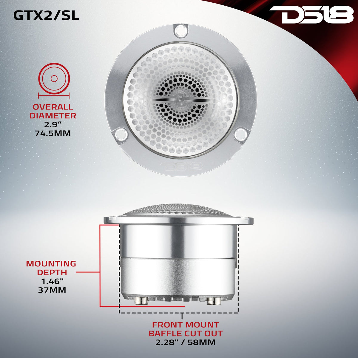 3” Super Bullet Tweeter with 1” Titanium Voice Coil and Neodymium Magnet | 120W RMS 4-Ohm