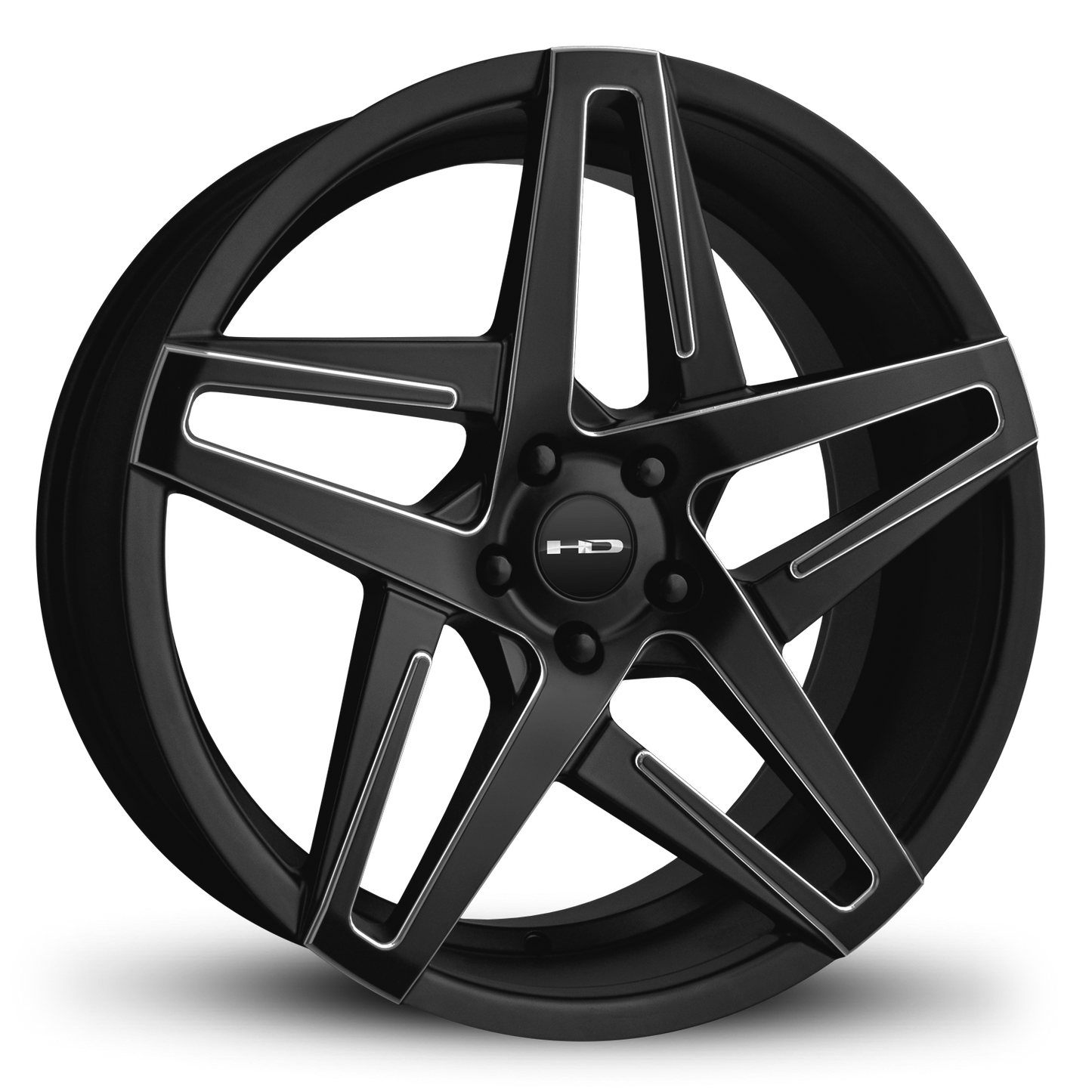 HD Wheels Hairpin 20x8.5 +35 5x114.3mm 73.1mm Satin Black/Milled Edge