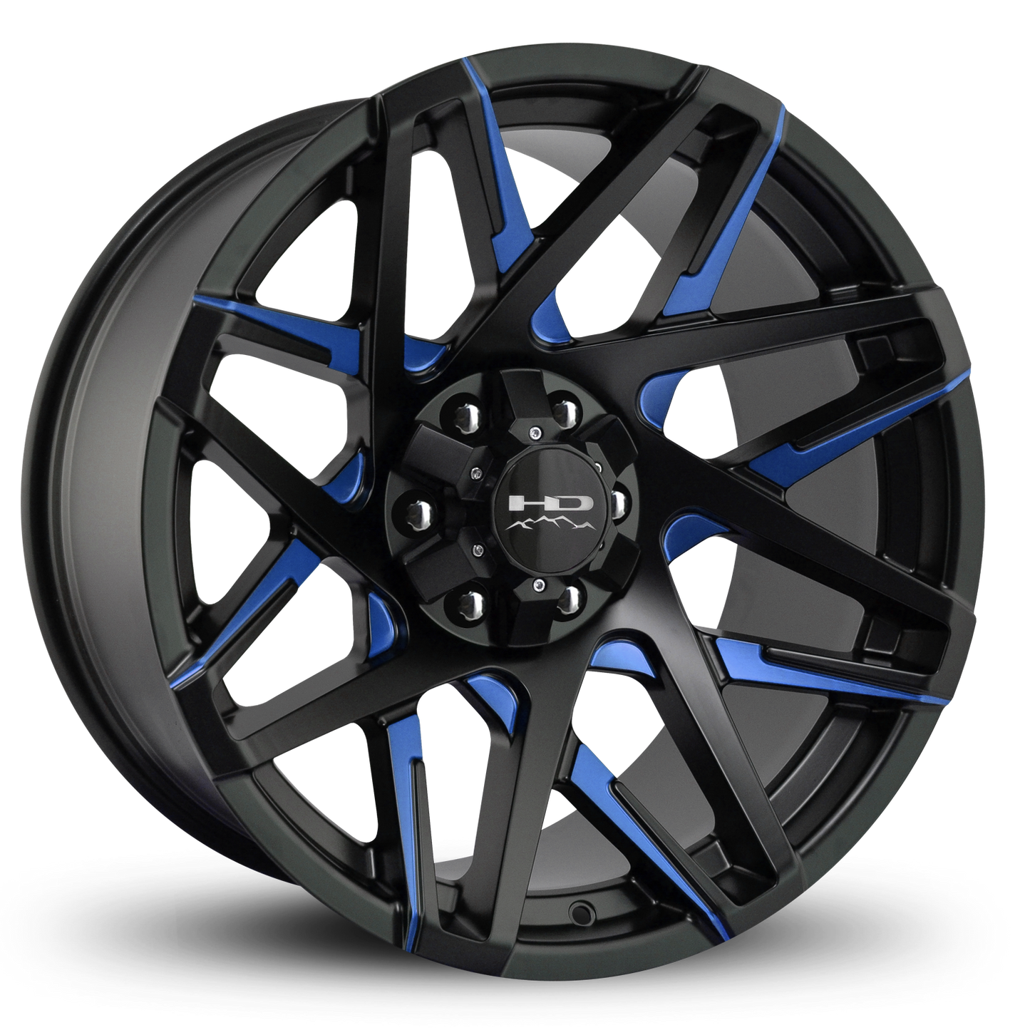 HD Offroad Canyon 20x9 +0 6x135/6x139.7mm 106.2mm Satin Blue&BK/Milled Face
