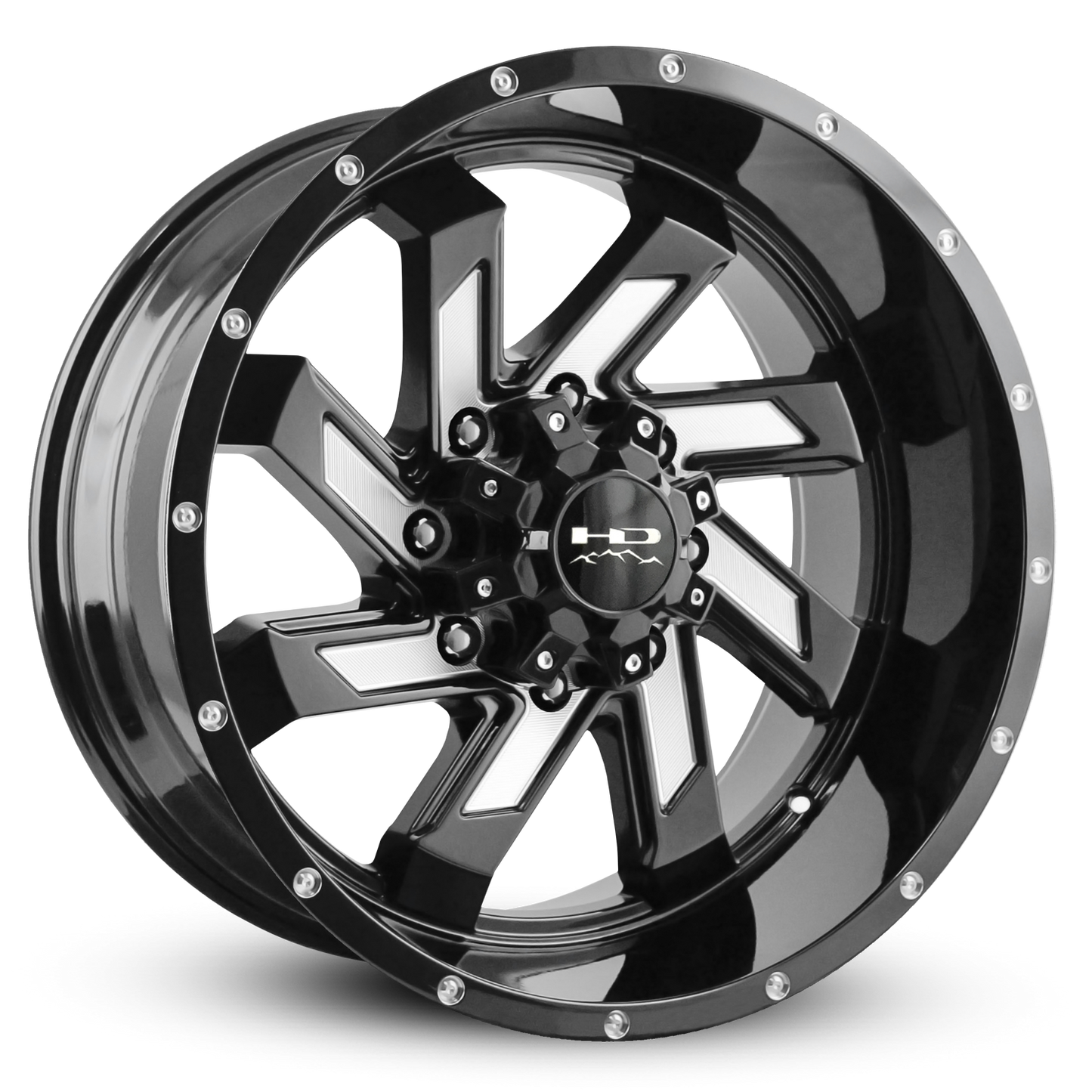 HD Offroad Saw 20x10 -25 8x170mm 125.1mm Gloss Black/Milled Face