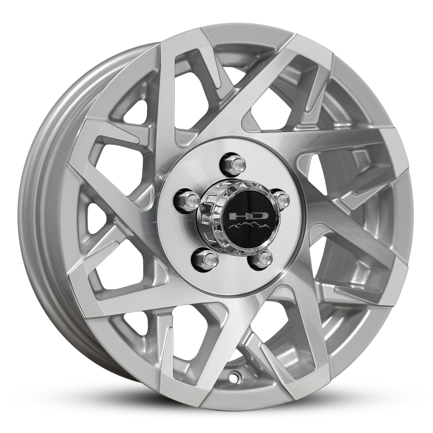 HD Trailer Canyon 15x6 +0 5x114.3mm 83mm Gloss Silver/Machined Face