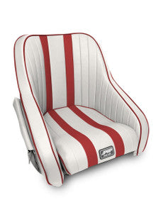 Hydro Retro Boat Seat with Side Pockets, Red