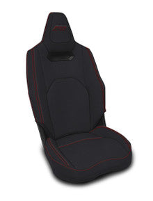 Front Seat Covers for 2025+ Polaris RZR PRO XP, PRO R, PRO S (Pair) - Black with Red Stitch