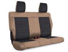 Rear Seat Cover for '07–'10 Jeep Wrangler JK, 2 door - Black with Red Stitching