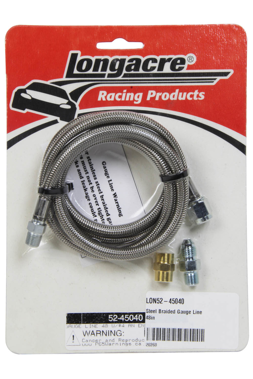 Longacre Steel Braided Gauge Line 48in 52-45040