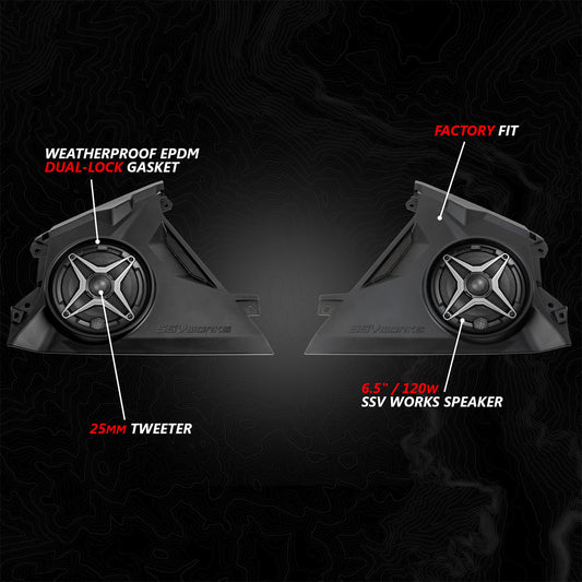 2024 Can-Am® Maverick R, Phase-4 A-Spec 800watt 5-Speaker System