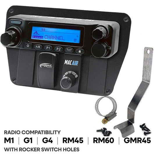 Commander Intercom and Radio Mount - Rugged M1/G1/G4/RM45/RM60/GMR45