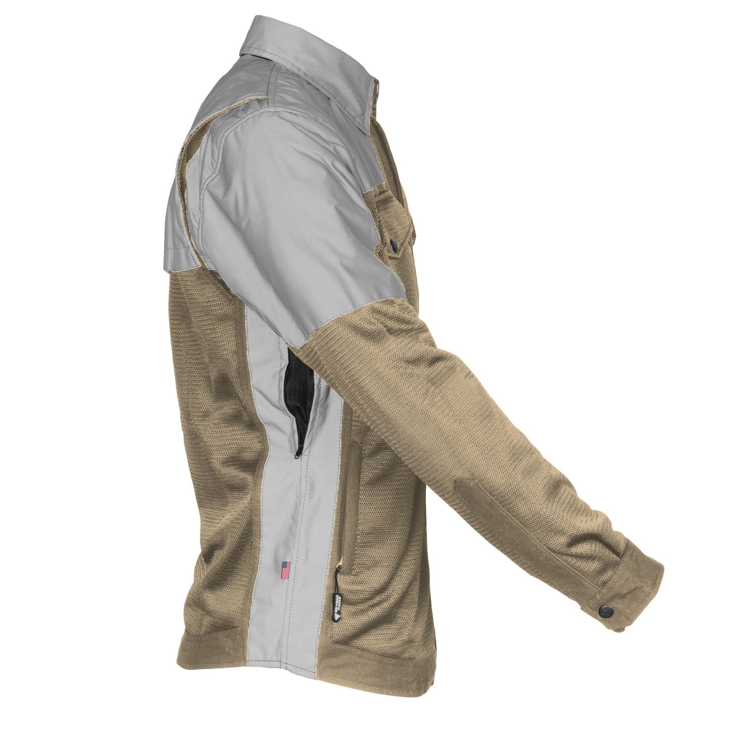 Summer Mesh Reflective Shirt Khaki Eclipse