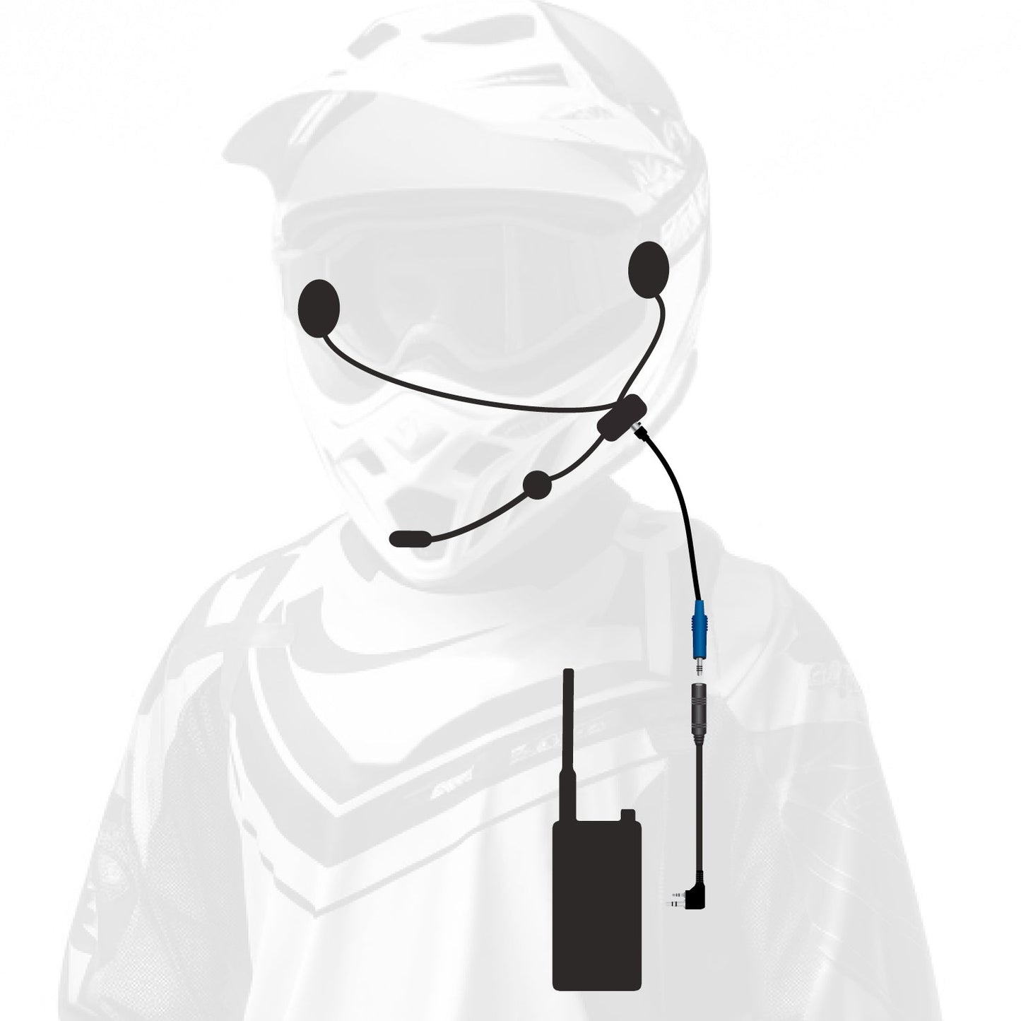 ENDURO Moto Kit - Includes Helmet Kit and Compact Harness Cable - R1