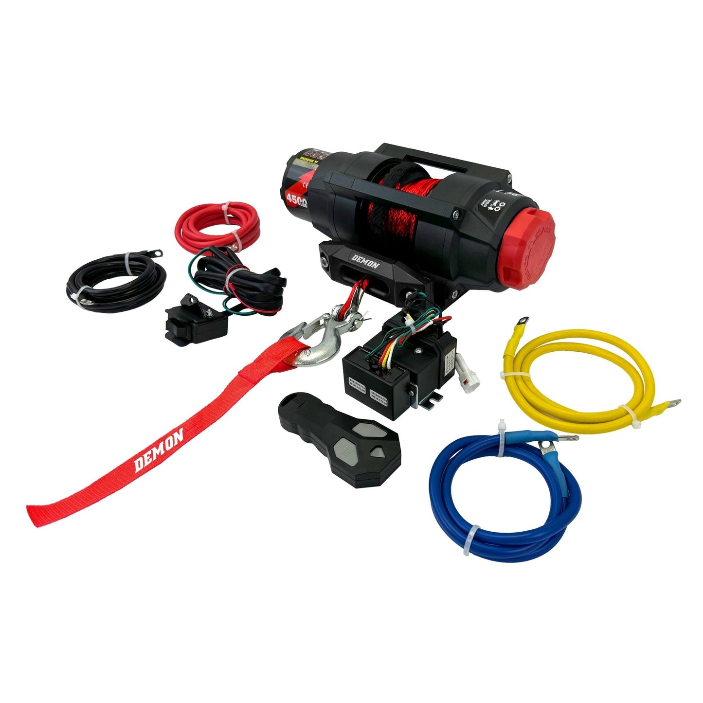 Demon Powersports Heavy Duty 4500Lb Synthetic Rope Winch w/Wireless Remote