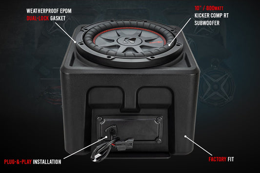 SSV Works 10" Subwoofer For Ride-Command for 2018+ Polaris Ranger XP 1000