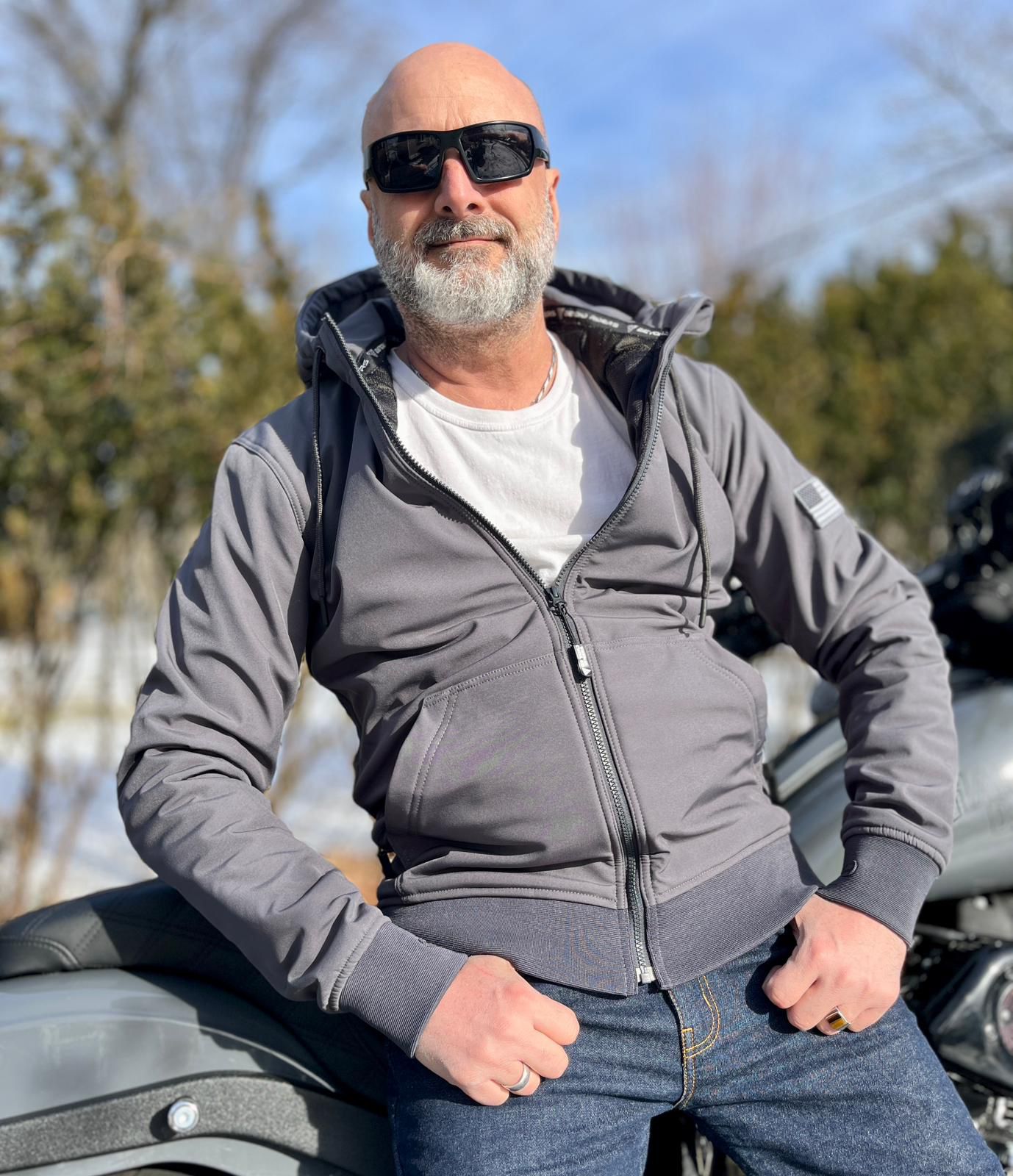 Protective SoftShell Unisex Hoodie - Gray Matte