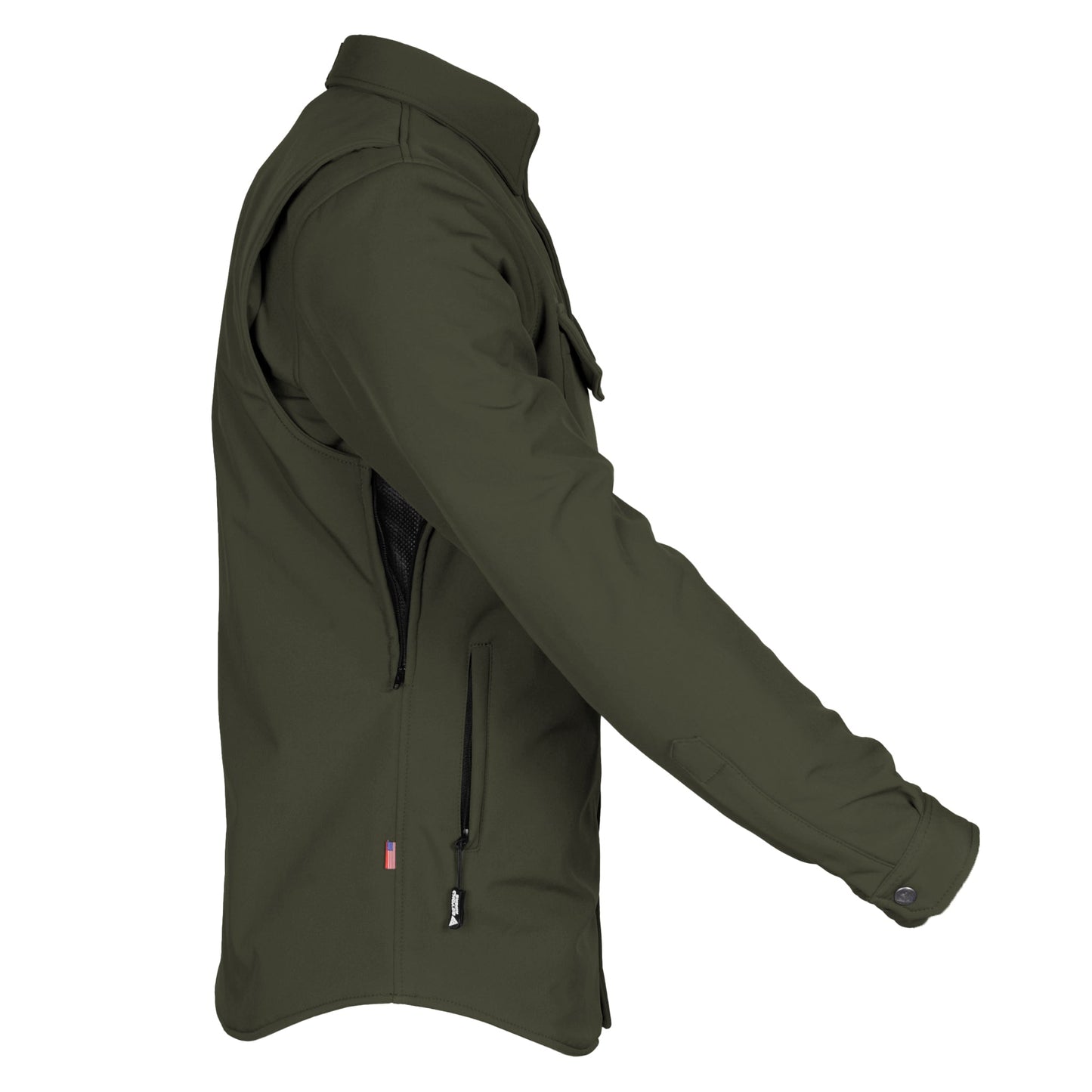 Protective SoftShell Winter Jacket for Men - Army Green Matte