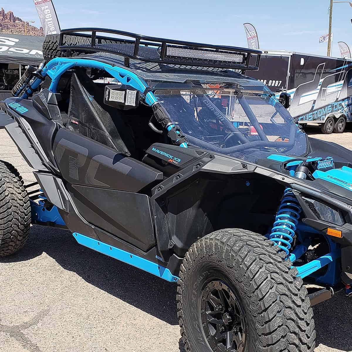 Sector Seven Spectrum LED Light Mirrors With Bung Mount - Can-Am Maverick X3