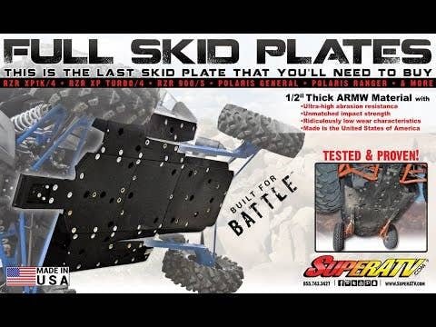 SuperATV Full Skid Plate for Kawasaki KRX 1000