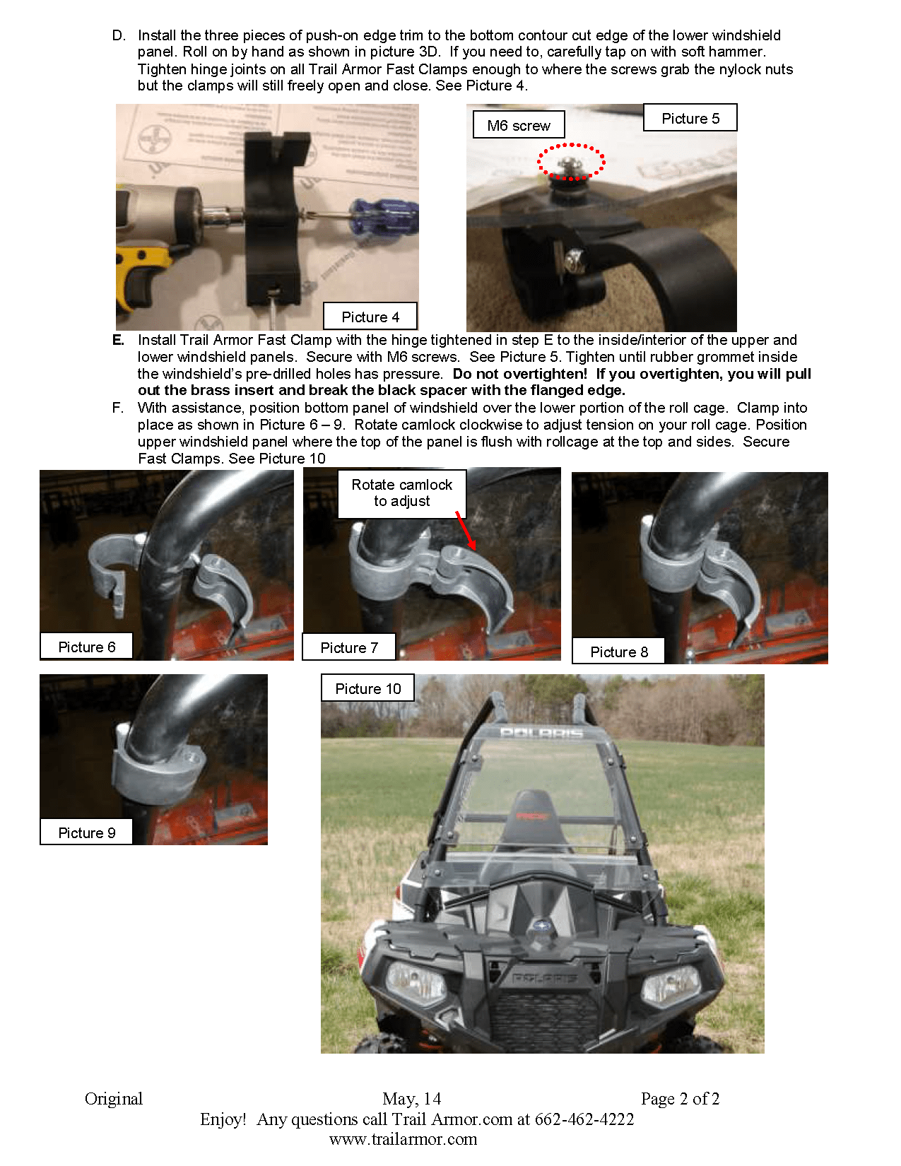 Trail Armor CoolFlo Windshield with Fast Clamps for 2014-19 Polaris Sportsman ACE / XC model