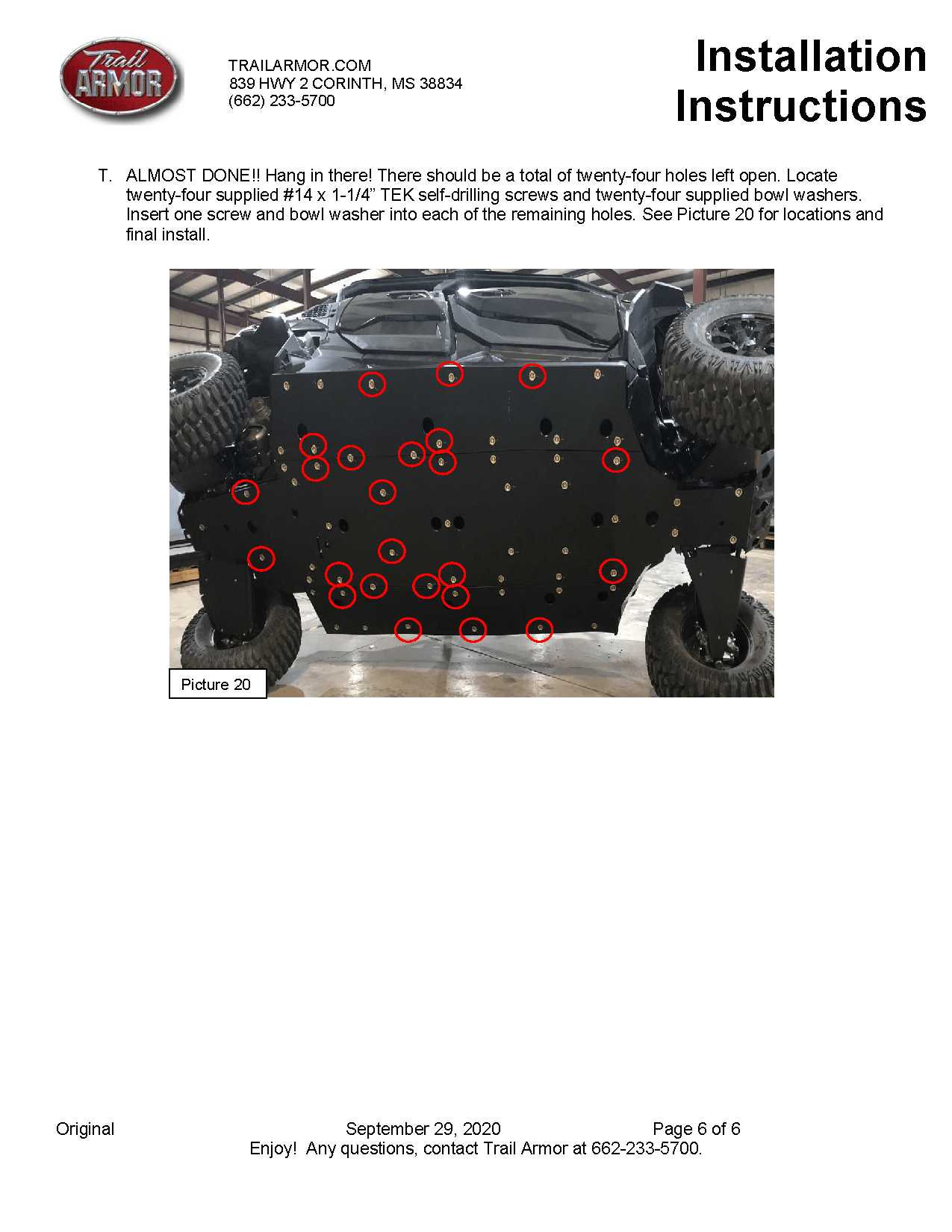 Trail Armor Full Skids for 2020-22 Can-Am Maverick Sport Max DPS