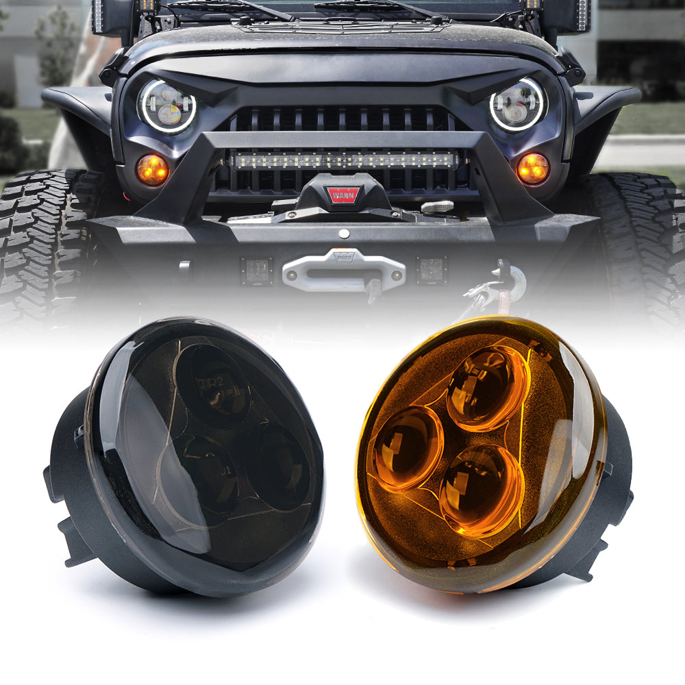 Xprite Amber LED Turn Signal Lights 07-18 Wrangler JK | Trio Seri