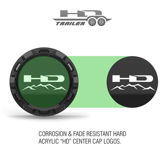 15" x 6" | CANYON ALUMINUM TRAILER WHEEL | 5 on 4-1/2 | Gloss Black Milled Edges