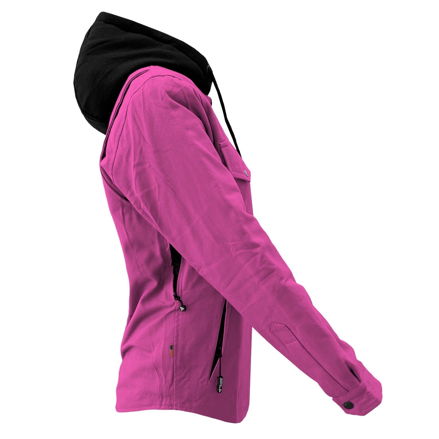 Protective Flannel Hoodie For Women - Pink Solid