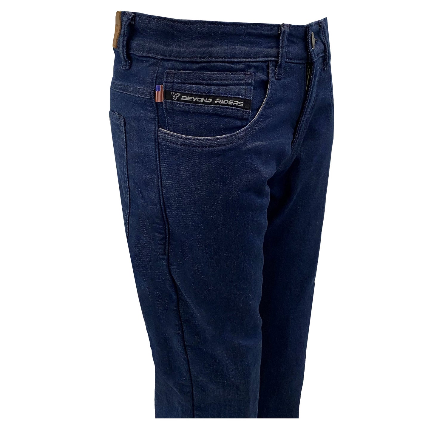 Straight Leg Protective Denim Pants (Jeans) for Women - Indigo Blue