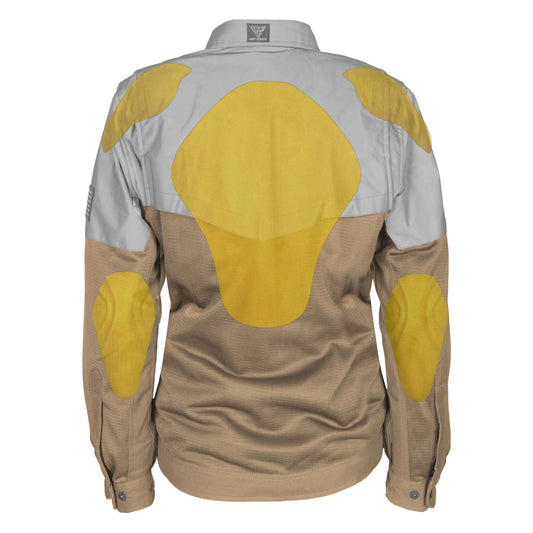 Summer Mesh Reflective Shirt Camel Eclipse for Women