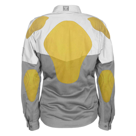 Summer Mesh Reflective Shirt "Twilight Titanium" for Women - Gray and Silver