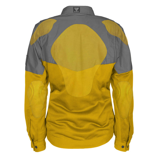 Summer Mesh Reflective Shirt Yellow Nebula for Women