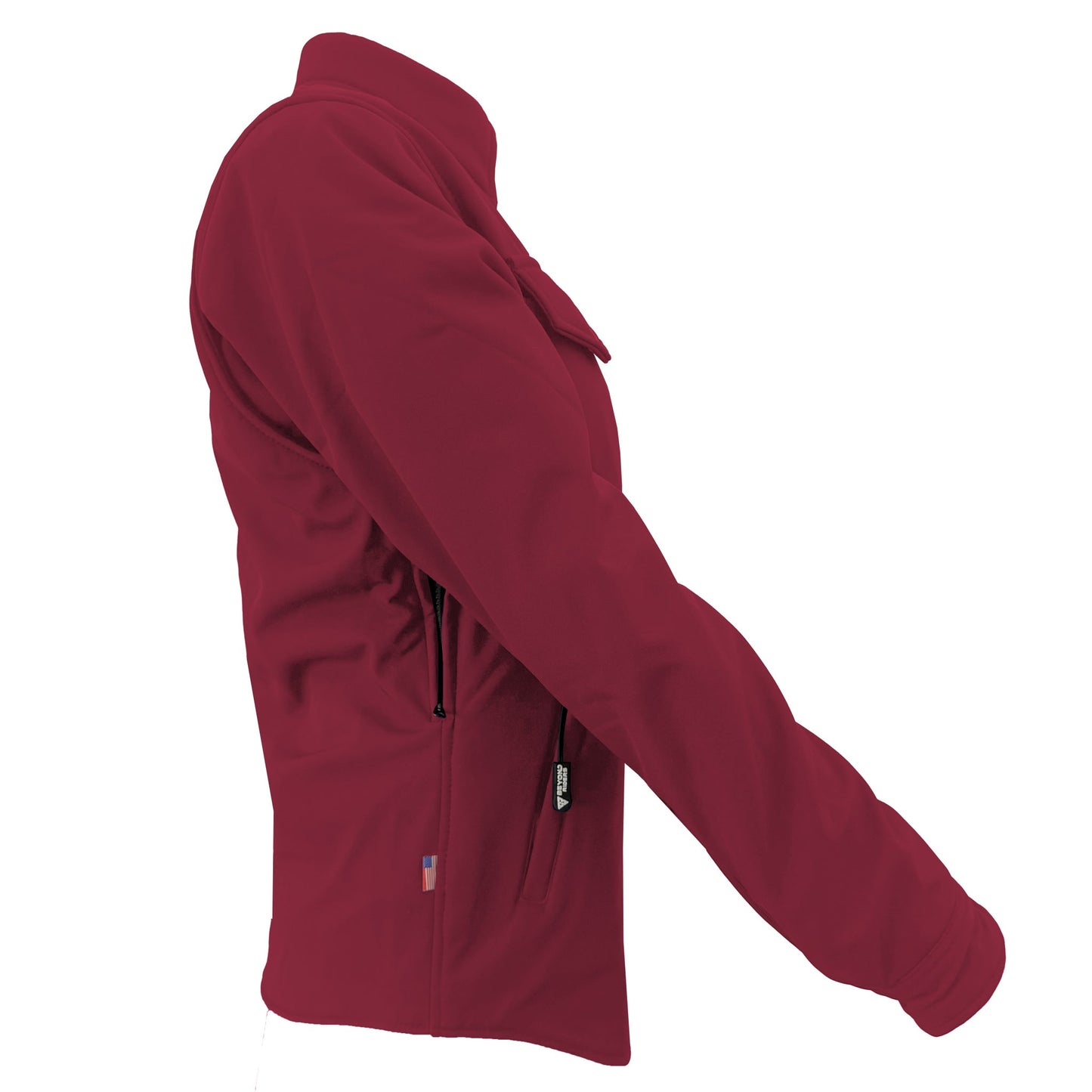 Protective SoftShell Winter Jacket for Women – Red Maroon Matte