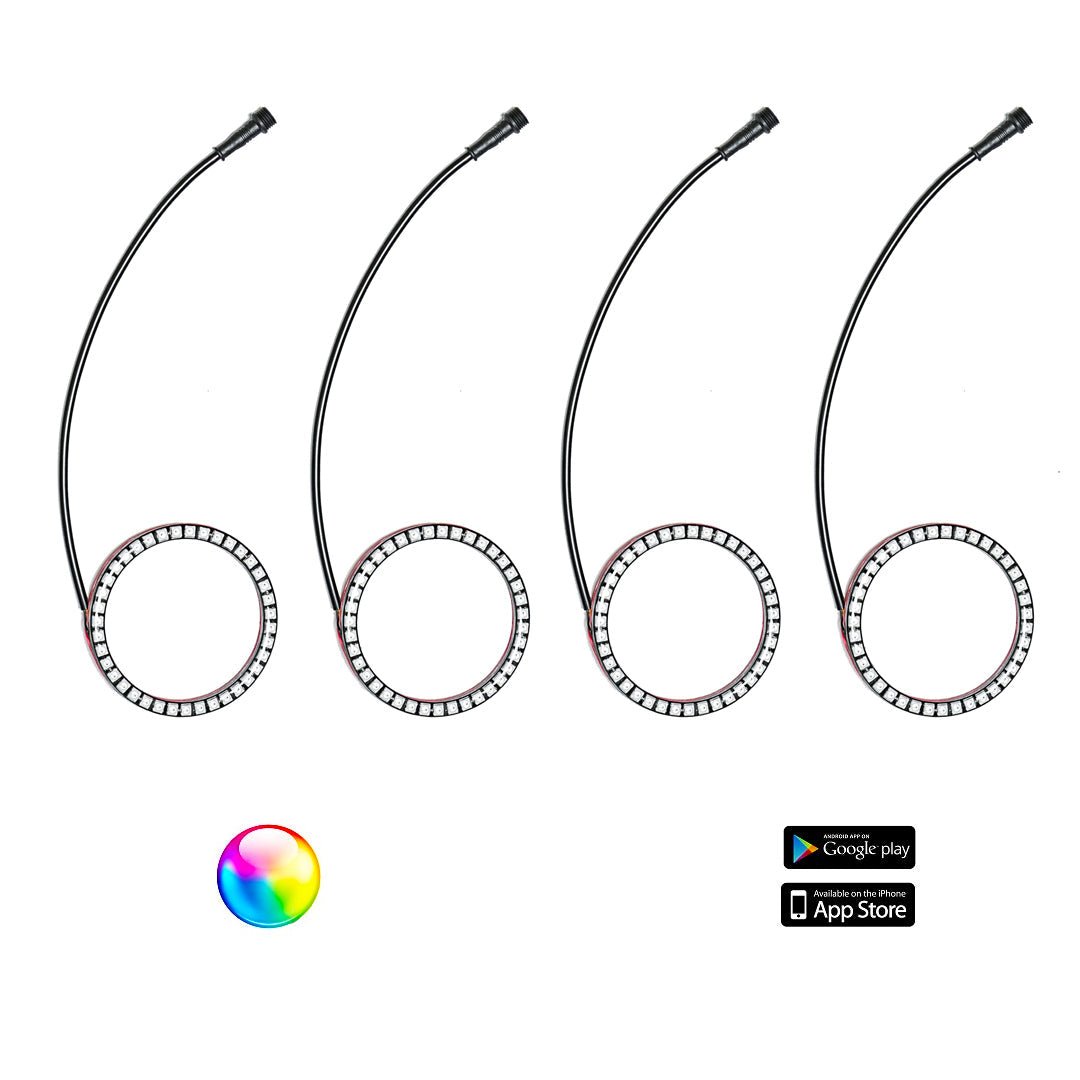 5150 Whips 187 Style Halos with Control Harness for Yamaha YXZ