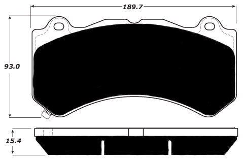 Porterfield Brake Pads for 2016 CHEVROLET Camaro SS Brembo 6 Piston
