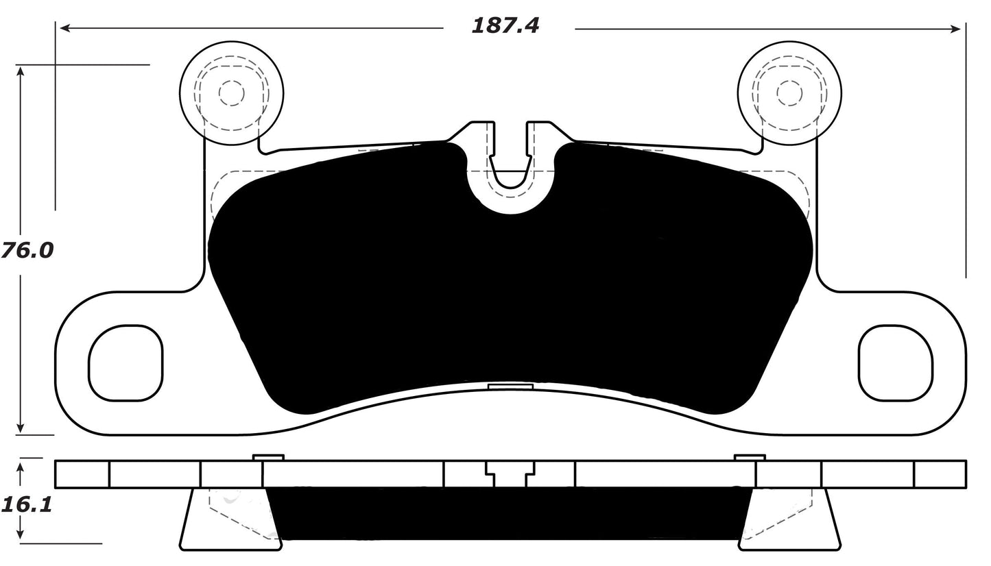 Porterfield Brake Pads for 2016 PORSCHE CAYENNE w/350mm Front Rotor