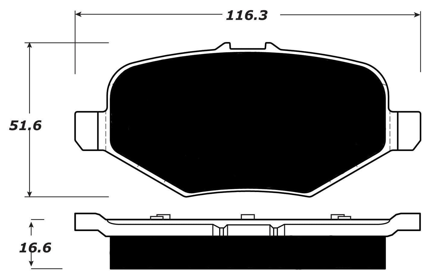Porterfield Brake Pads for 2016 FORD TAURUS Police